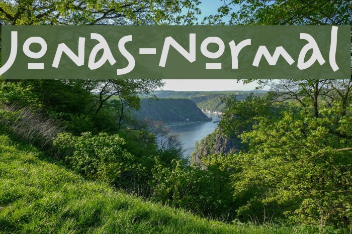Jonas-Normal Font examples