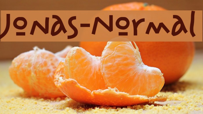 Jonas-Normal Font examples
