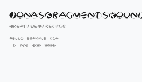 JonasFragmentsRound Business Card