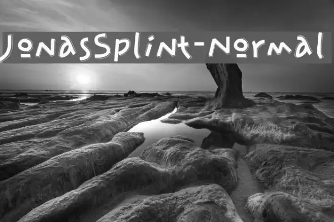 JonasSplint-Normal Schriftart examples