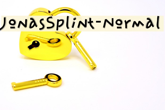 JonasSplint-Normal Schriftart examples