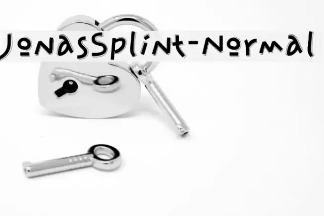 JonasSplint-Normal Schriftart examples