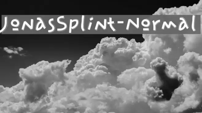 JonasSplint-Normal Schriftart examples