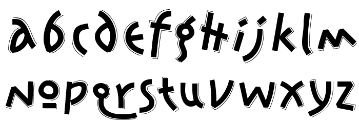 JonasSplint-Normal Schriftart Kleinbuchstaben
