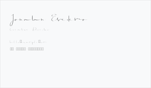 Jonatan Evedemo Business Card