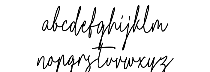 Jonathan Signature Font LOWERCASE