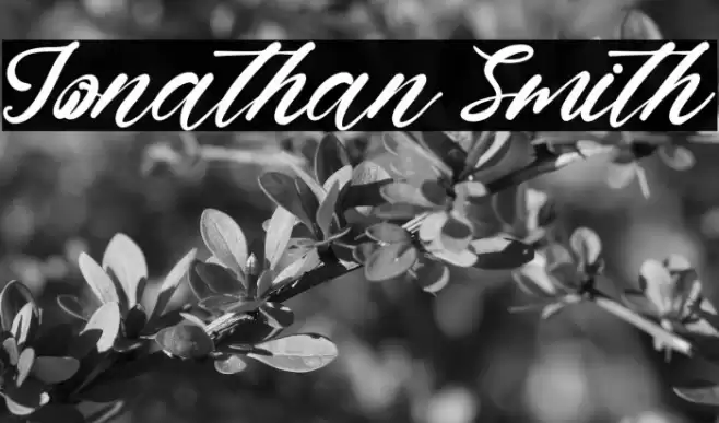 Jonathan Smith Font examples