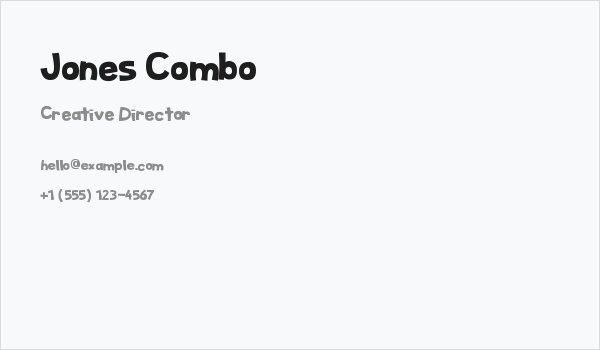 Jones Combo Business Card