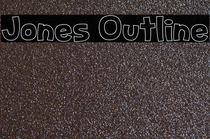 Jones Outline Font examples