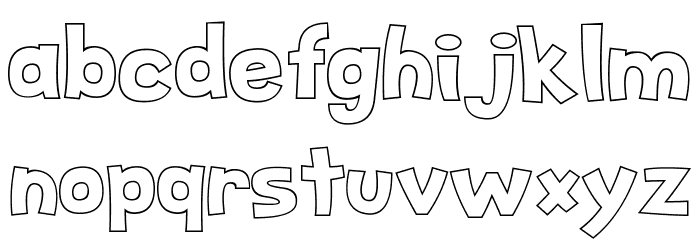 Jones Outline Font LOWERCASE