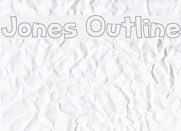 Jones Outline Font examples