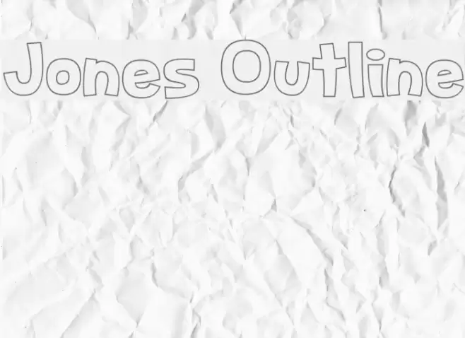 Jones Outline Font examples