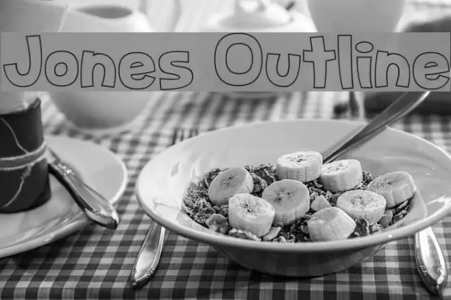 Jones Outline Font examples