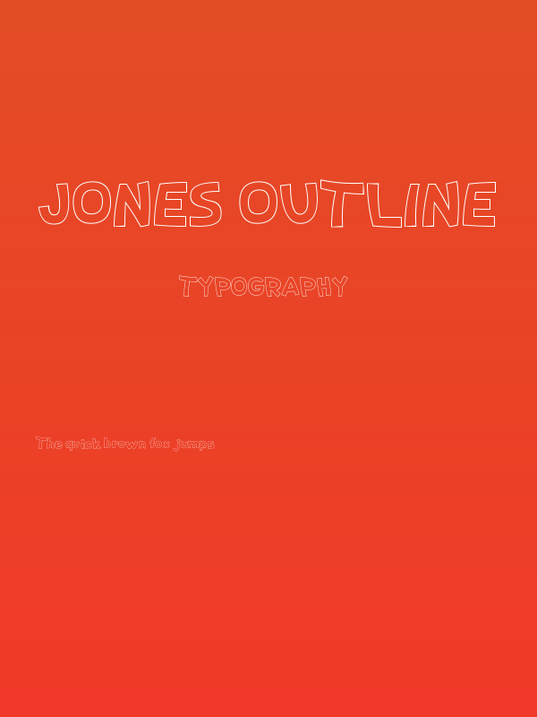 Jones Outline Poster