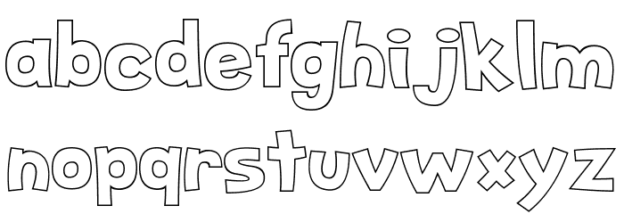 Jones Outline Font LOWERCASE