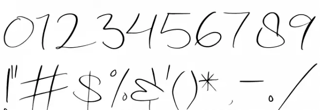 Jonesly Font Alte caractere