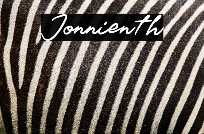 Jonnienth Шрифта examples