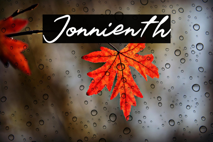 Jonnienth Шрифта examples