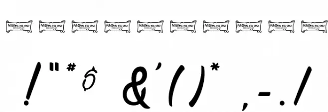 Jonquilles Font OTHER CHARS