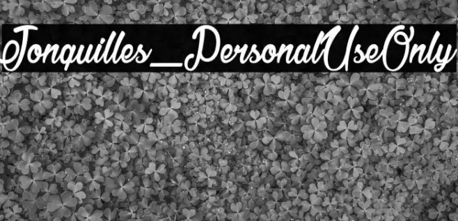 Jonquilles_PersonalUseOnly Font examples