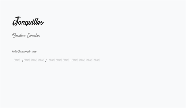 Jonquilles Business Card