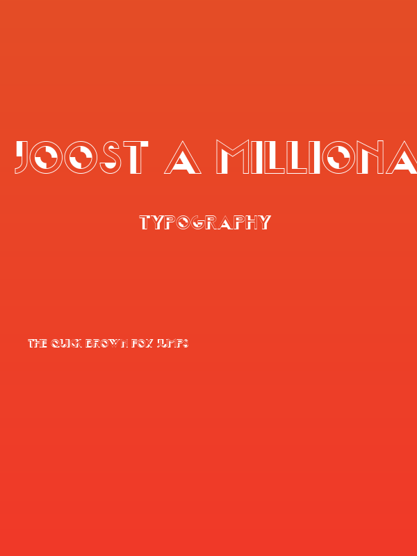 Joost A Millionaire NF Poster