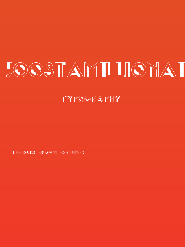 JoostAMillionaireNF Poster