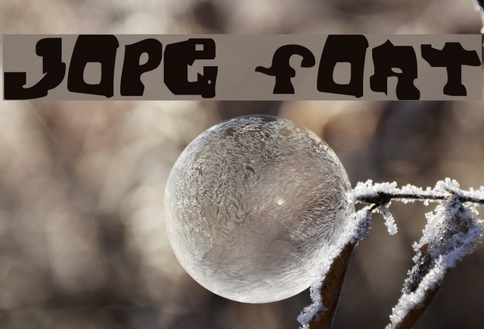 Jope Font examples