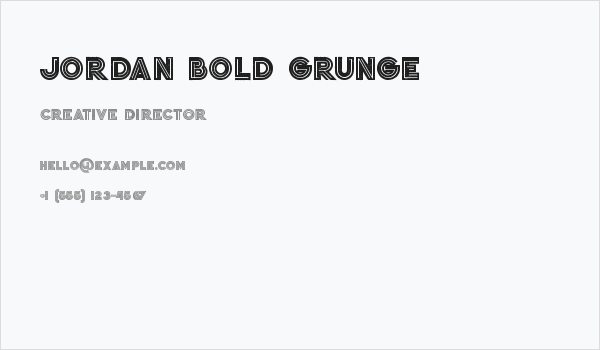 Jordan Bold Grunge Business Card