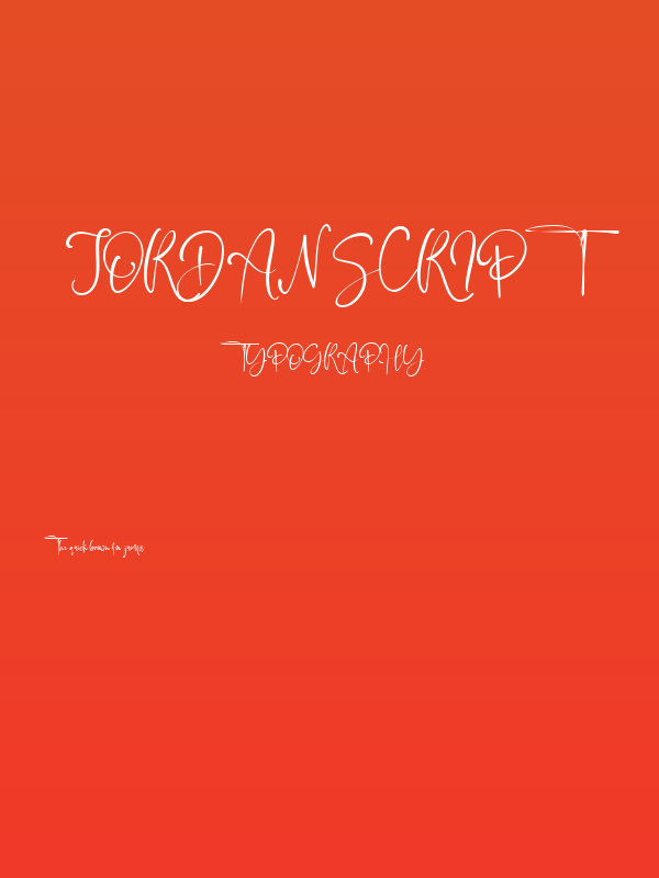 Jordan Script Poster