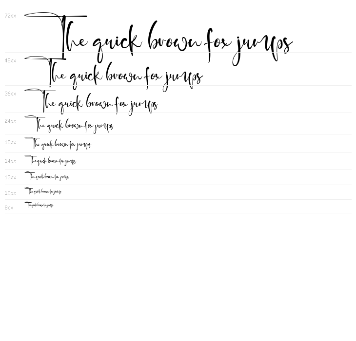 Jordan Script Waterfall