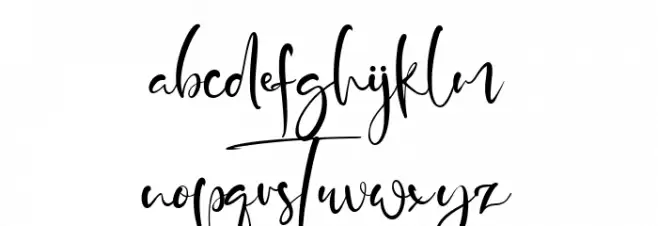Jordan Script फ़ॉन्ट लोअरकेस