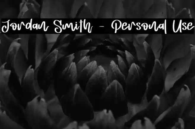 Jordan Smith - Personal Use Font examples