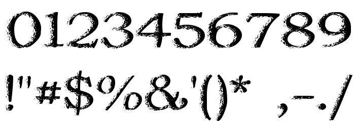 Jordan's Treebark フォント その他の文字