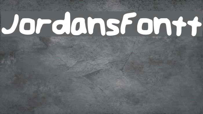 JordansFontt Font examples