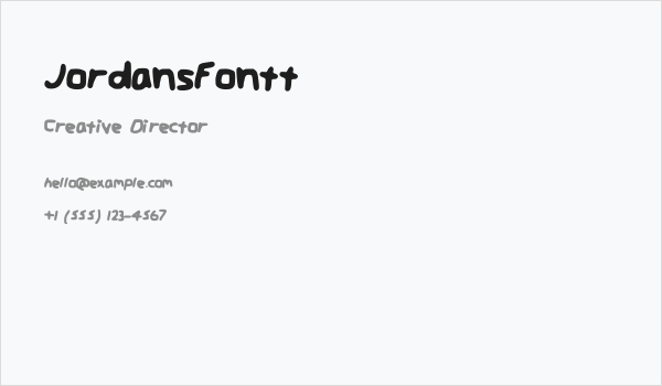 JordansFontt Business Card