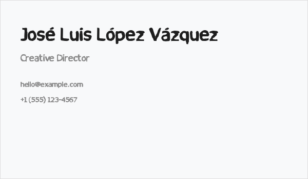 José Luis López Vázquez Business Card