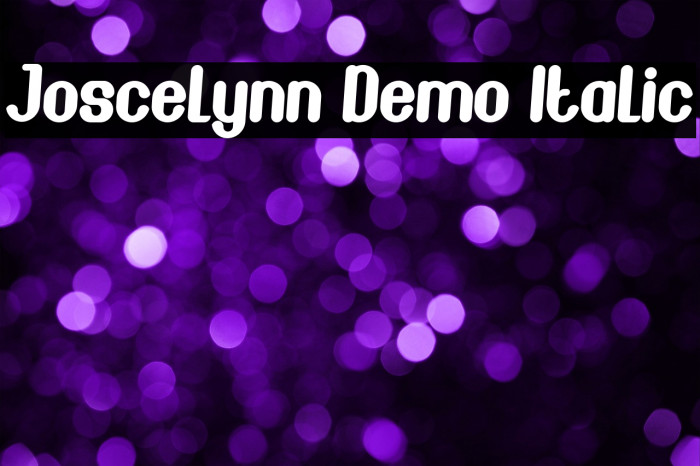 Joscelynn Demo Italic Example 3