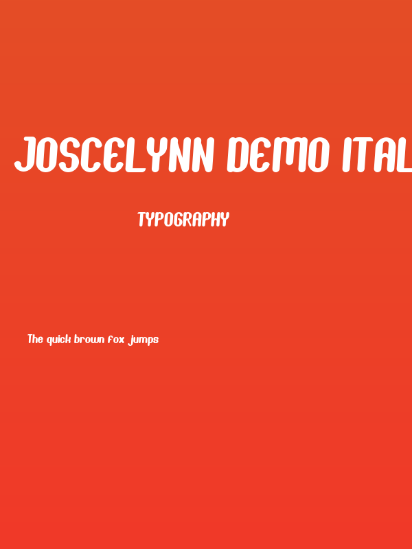 Joscelynn Demo Italic Poster