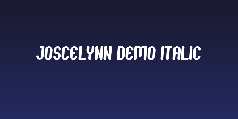 Joscelynn Demo Italic Social Header
