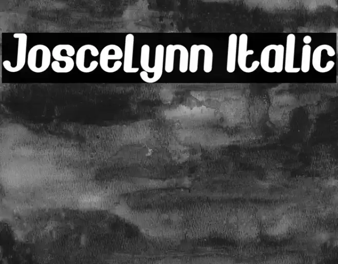 Joscelynn Italic Font examples