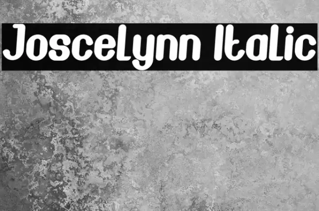 Joscelynn Italic Font examples