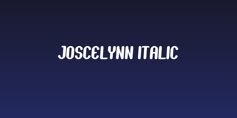 Joscelynn Italic Social Header
