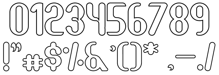 Joscelynn Outline Font OTHER CHARS