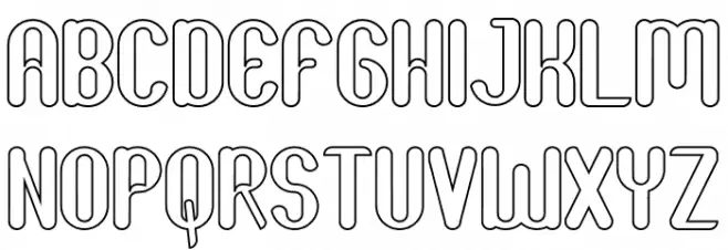 Joscelynn Outline フォント 大文字
