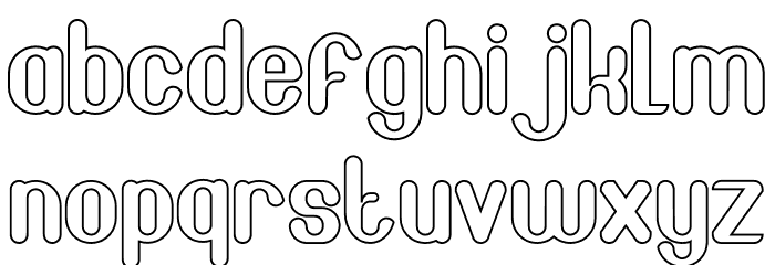 Joscelynn Outline Font LOWERCASE