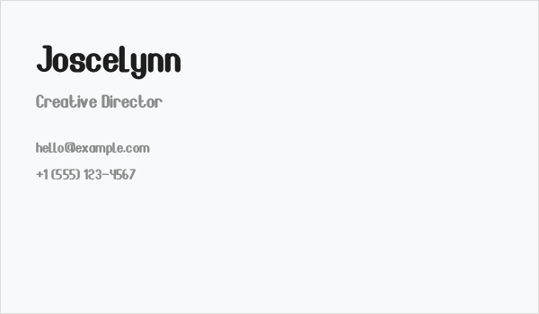 Joscelynn Business Card