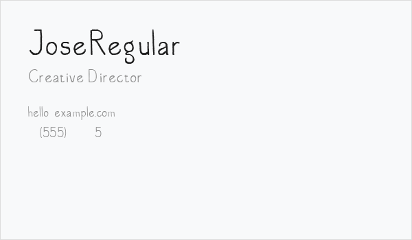 JoseRegular Business Card