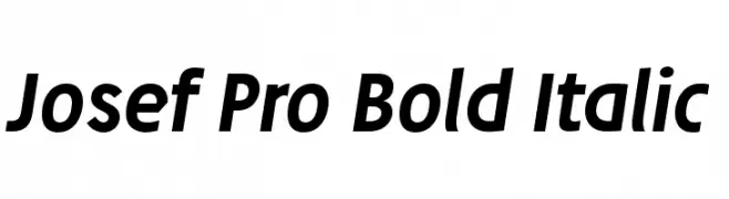Josef Pro Bold Italic  フリーフォントのダウンロード