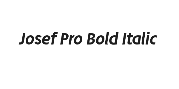 Josef Pro Bold Italic Logo